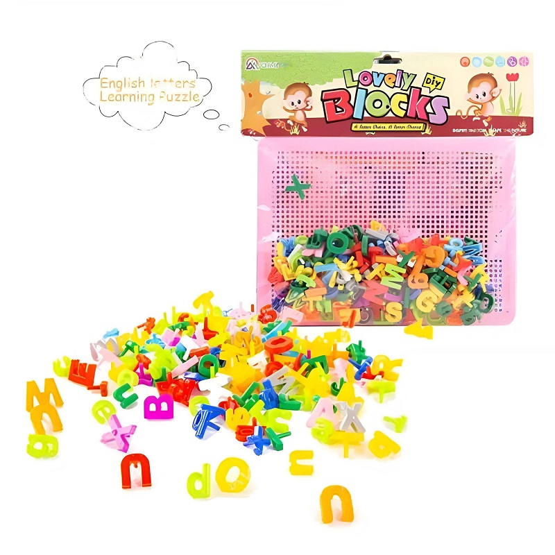 Pin Alphabet Blocks Bangla & English