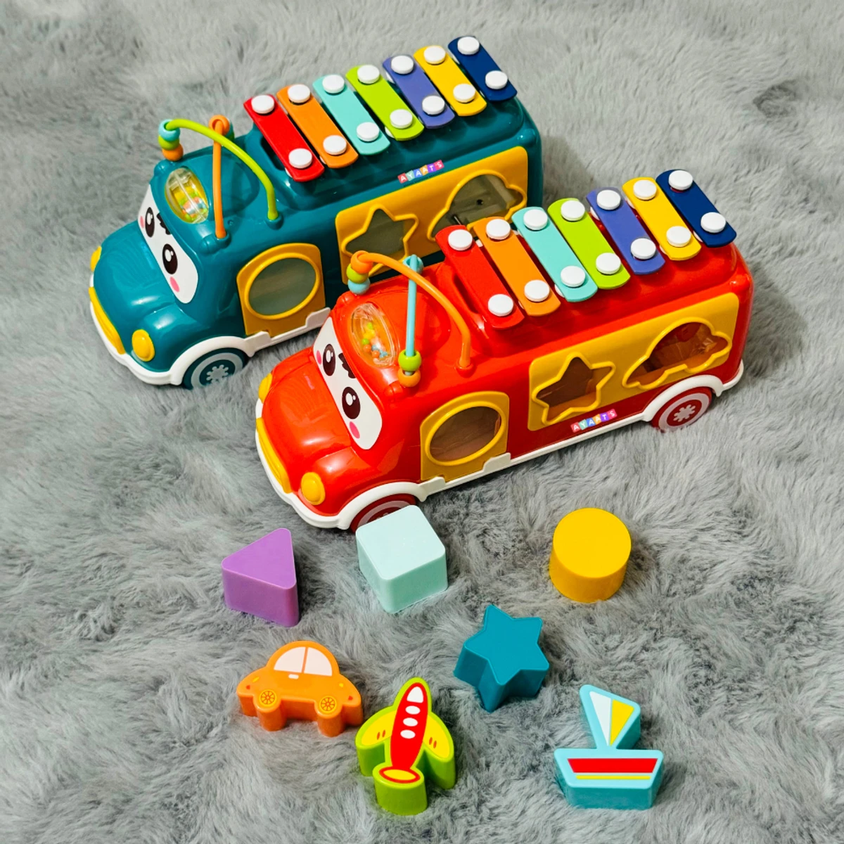 Huanger Xylophone Music Bus With Shapes